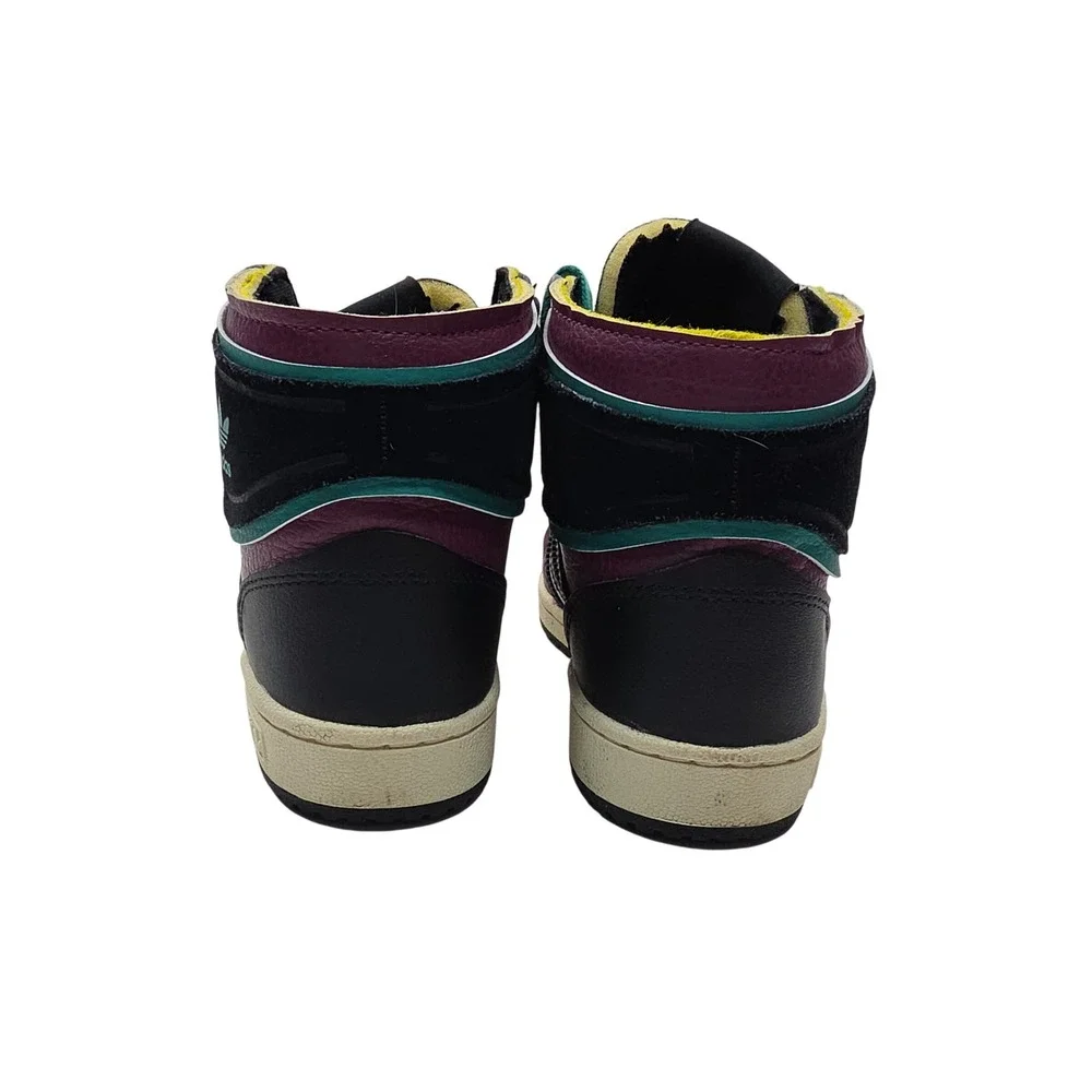 Adidas Top Ten Hi Black Burgundy Teal High Top Sneakers S24117 Mens Size 8